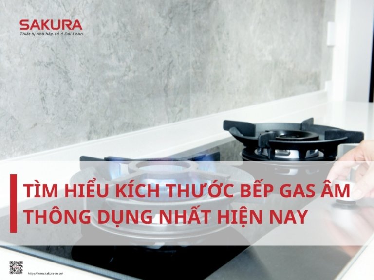 kích thước bếp gas âm