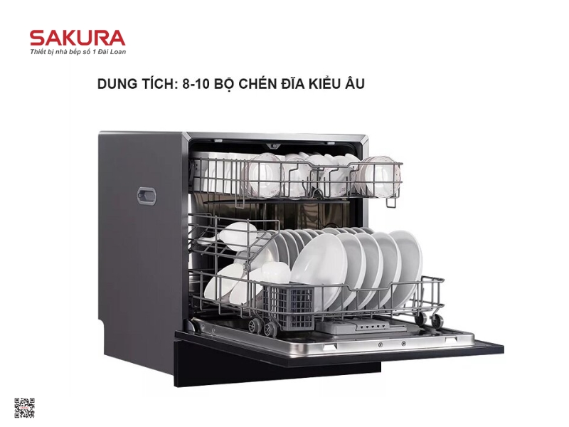 Máy rửa chén cần có dung tích đủ lớn để có thể rửa được nồi