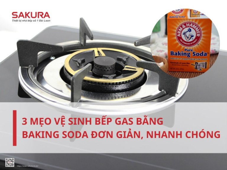 Vệ sinh bếp ga bằng baking soda